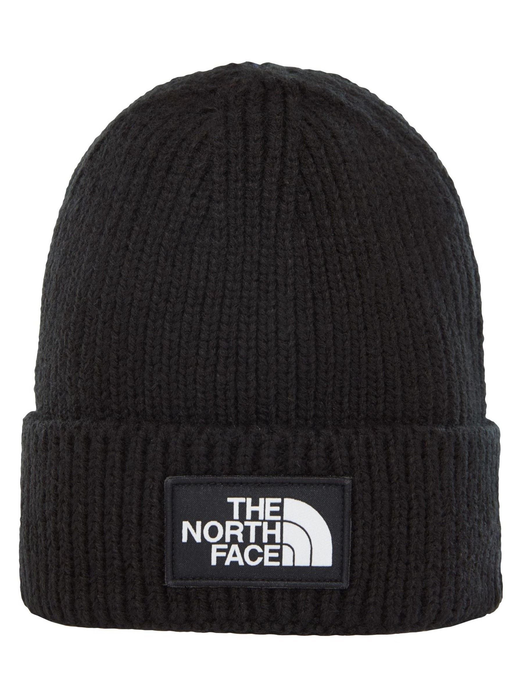 Zwart - The North Face - Beanie-muts met boord en rechthoekig logo