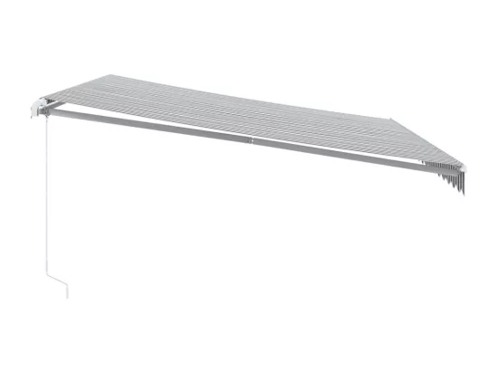 Auvent manuel rétractable avec LED anthracite blanc 450x350 cm