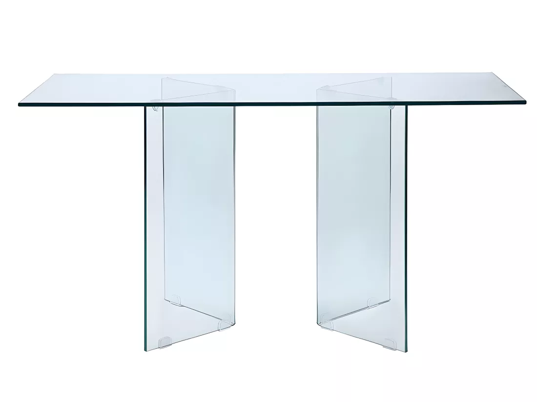 Bureau CLARISSA - Verre trempé - Transparent