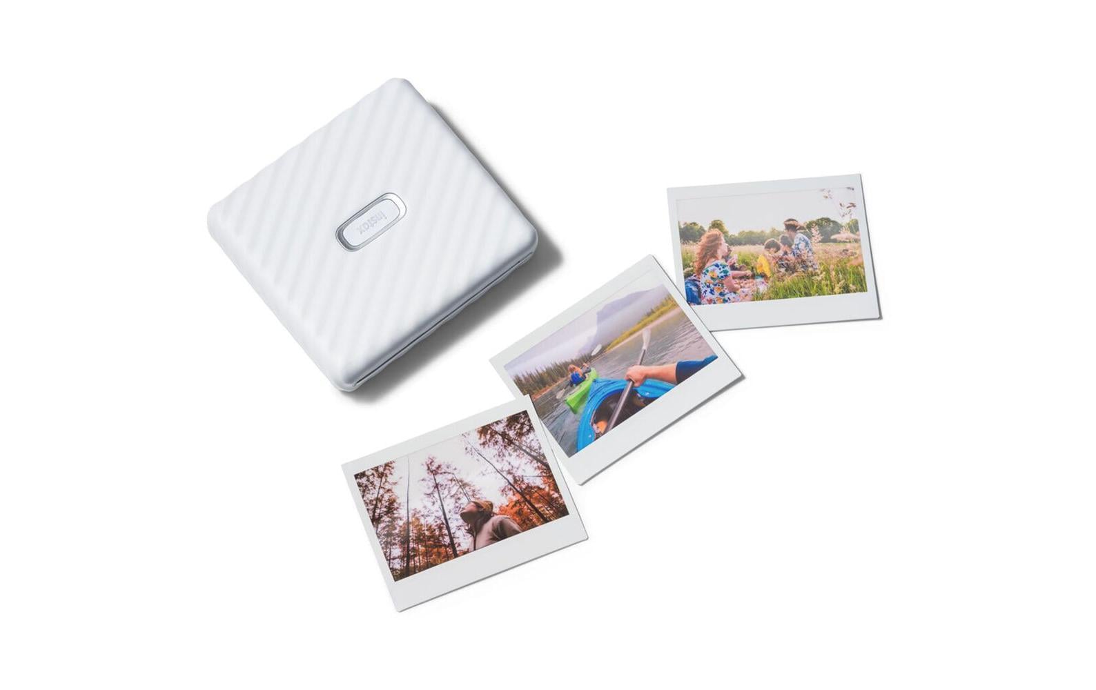 Mobiler Drucker Instax Link Wide Ash White<br>Smartphone-Polaroid-Drucker mit Bluetooth-Verbindung