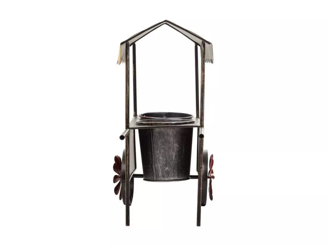 Chariot porte-plantes en métal 37,5x21x37h
