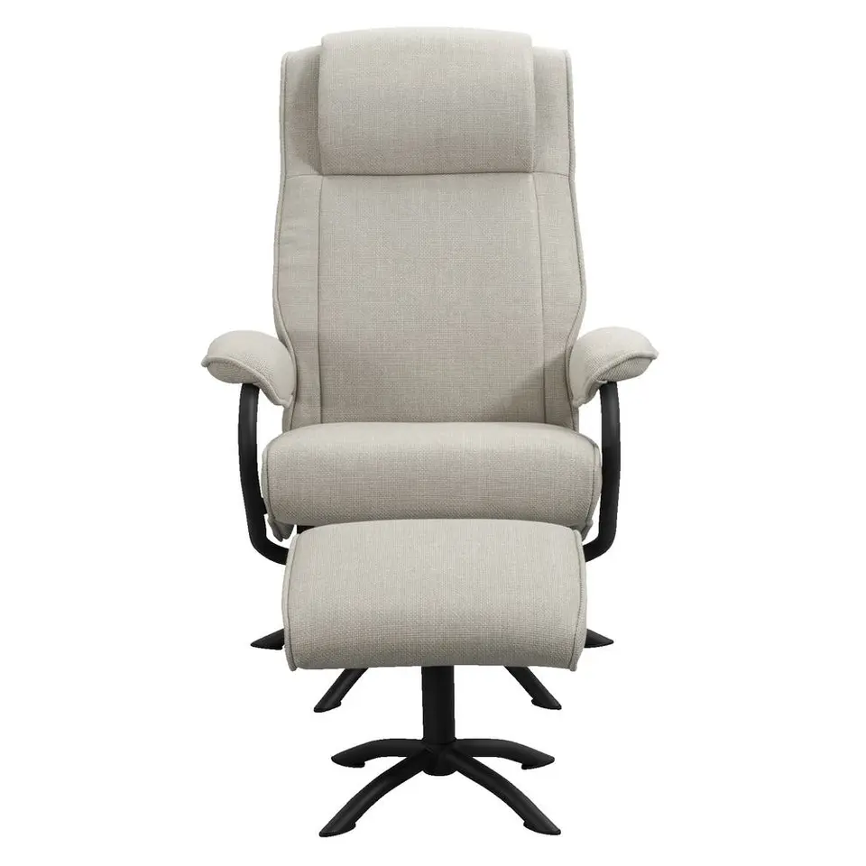 Relaxfauteuil Vincent incl. hocker - zand
