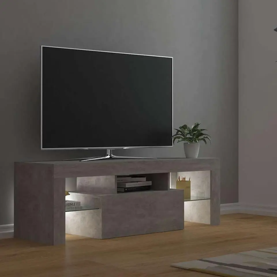 vidaXL - Tv-kast - Grijs - Bewerkt hout