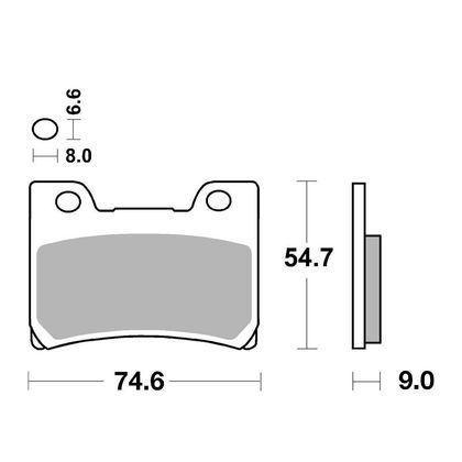 Plaquettes de freins SBS 665HS Sinter Métal Fritté avant