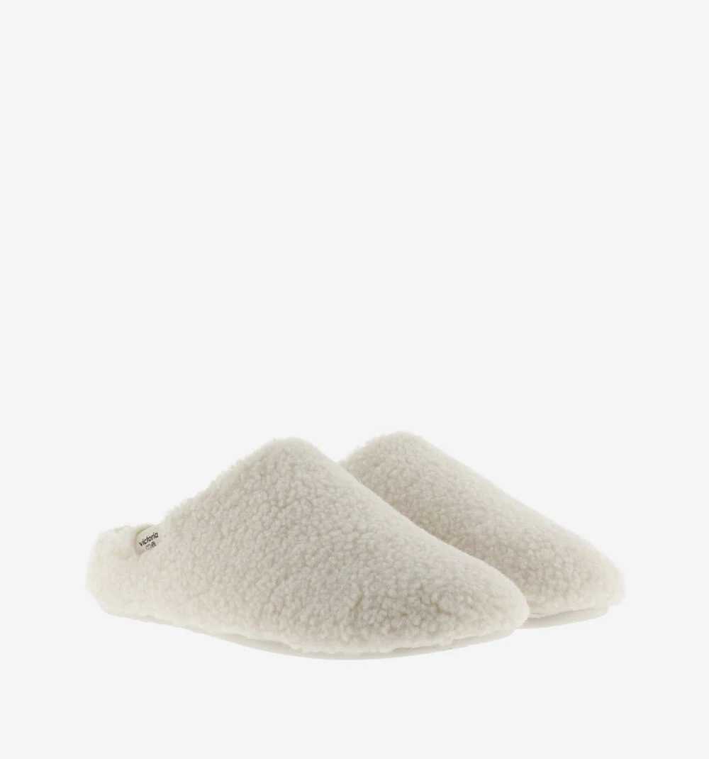 NORTE PEAU DE MOUTON Zapatillas de casa mujer borreguito CRUDO