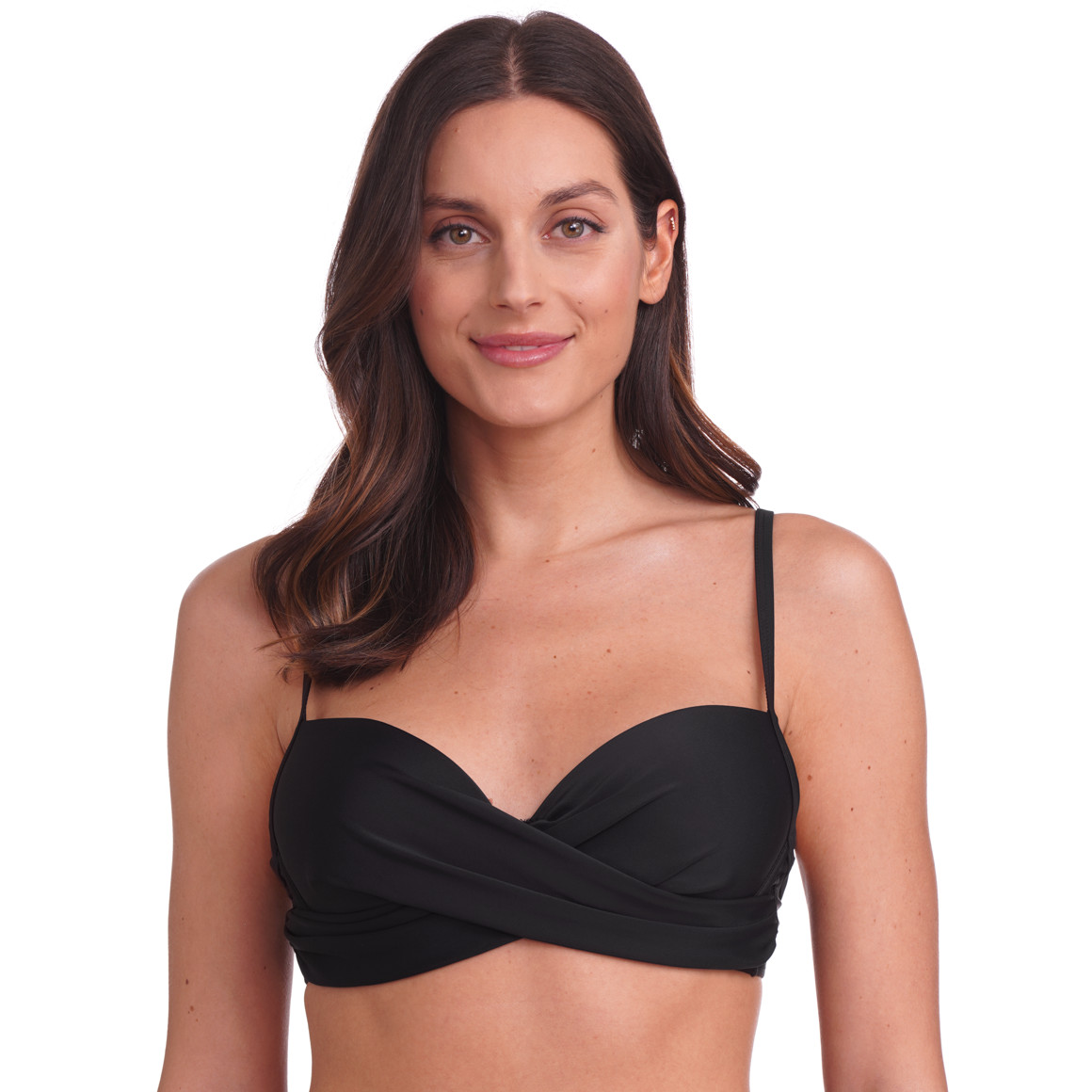 Gina Benotti Damen Bikinioberteil in Wickel-Optik schwarz