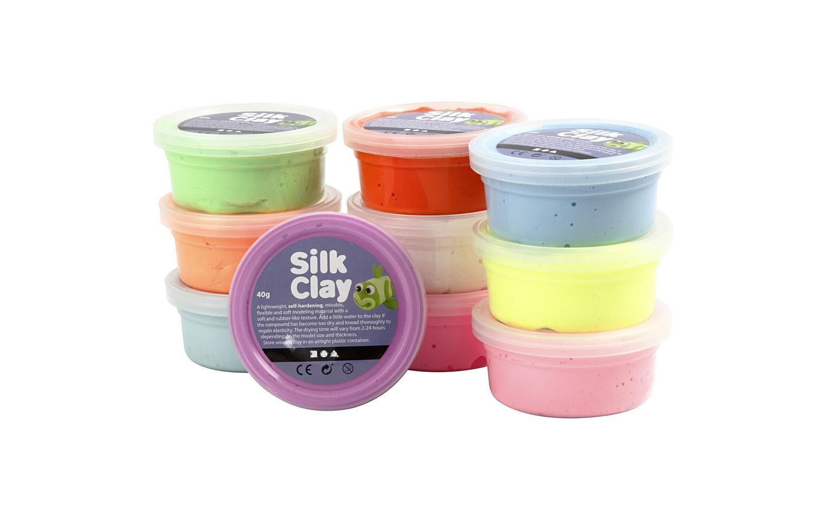 Modellier-Set Silk Clay 10 x 40 g MehrfarbigAufbewahrung Silk Clay