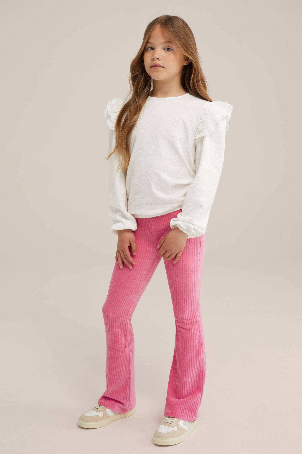 WE Fashion velours flared broek