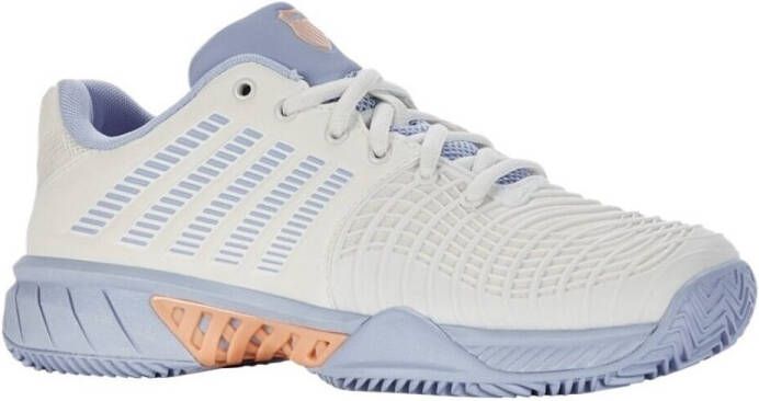 K-Swiss Express Light 3 HB tennisschoenen wit lichtblauw lichtoranje