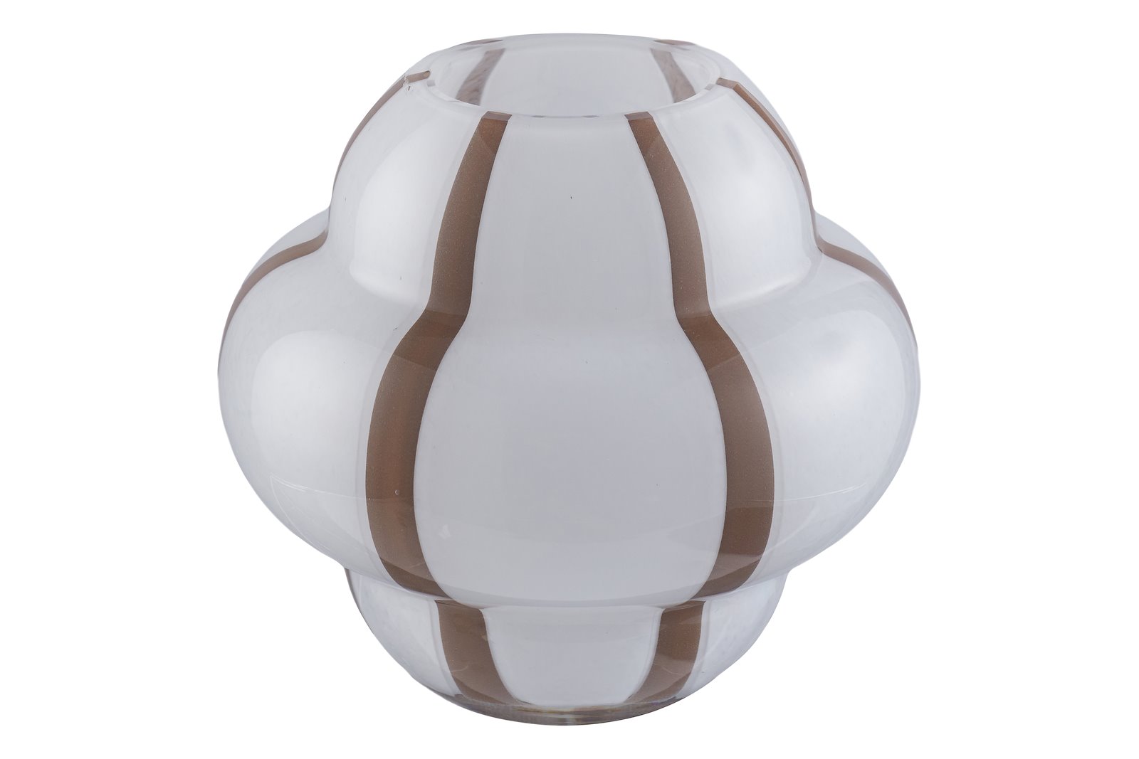 Cormac vase Hvit og brun Ø15 H16 cm