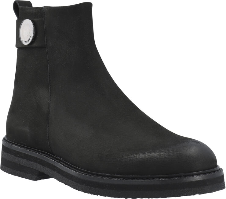 Cashott CASBETTY Zip boot Nubuck Black