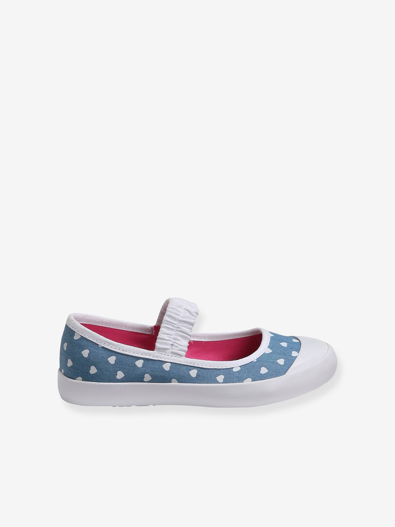 Sapatilhas de ballet de tecido branco para meninas