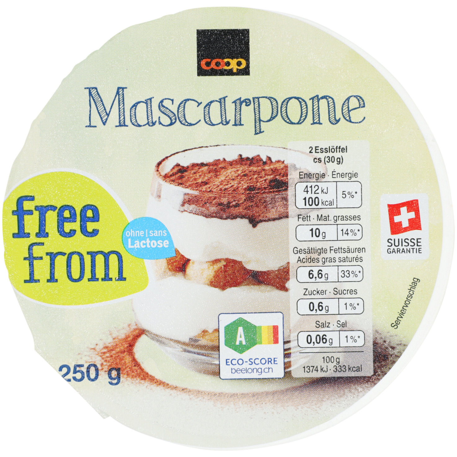 Free From Mascarpone lactosefrei