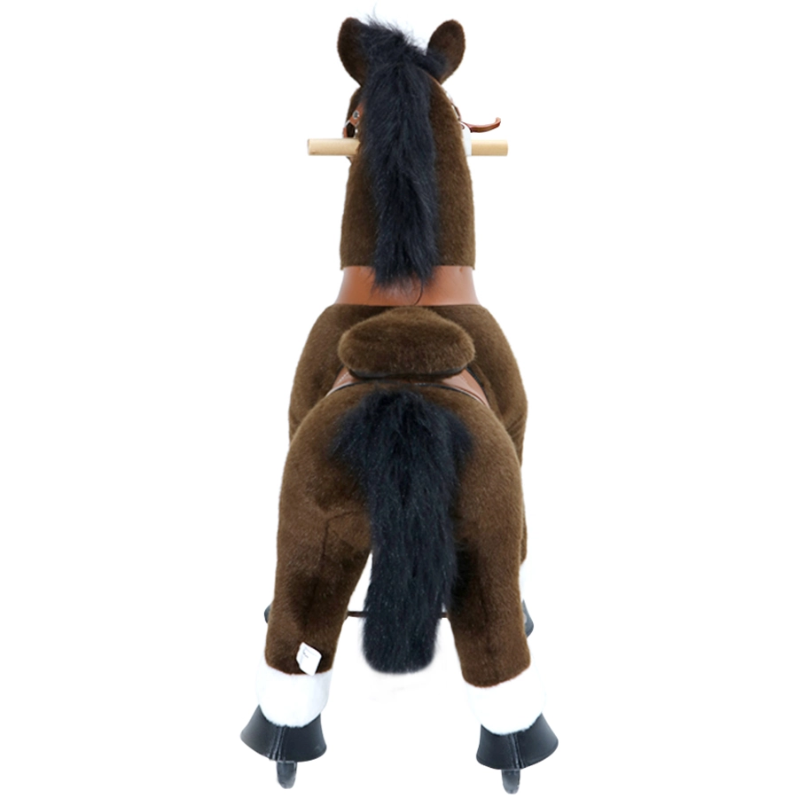 PonyCycle® Dark brown mit Bremse und Sound - groß