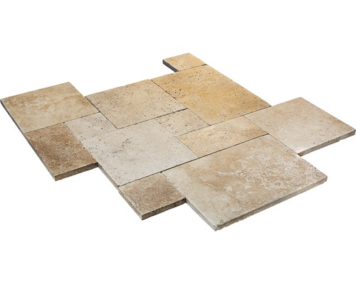 FLAIRSTONE Travertin Terrasplaat Napoli Romeins Patroonset = 1,48 m²