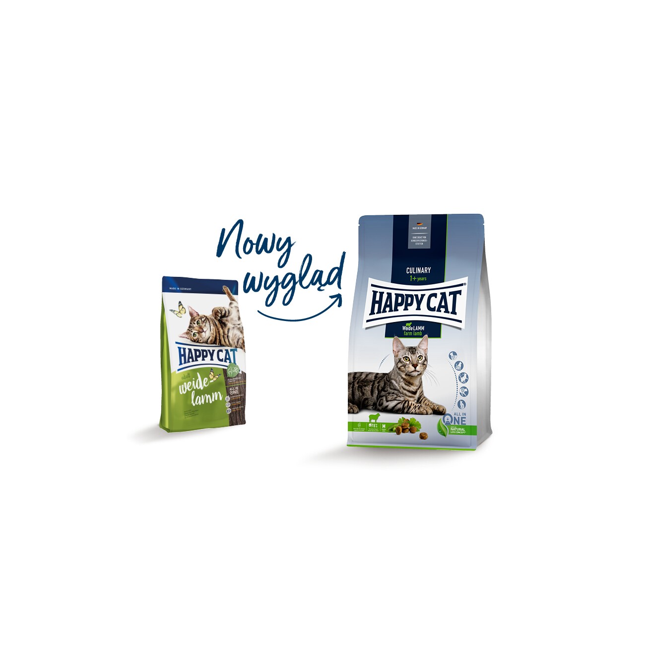 HAPPY CAT Culinary Trockenfutter Katze Adult, Weide-Lamm 300 g