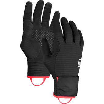 Ortovox Fleece Grid Cover Fingerhandschuhe Black Raven Damen