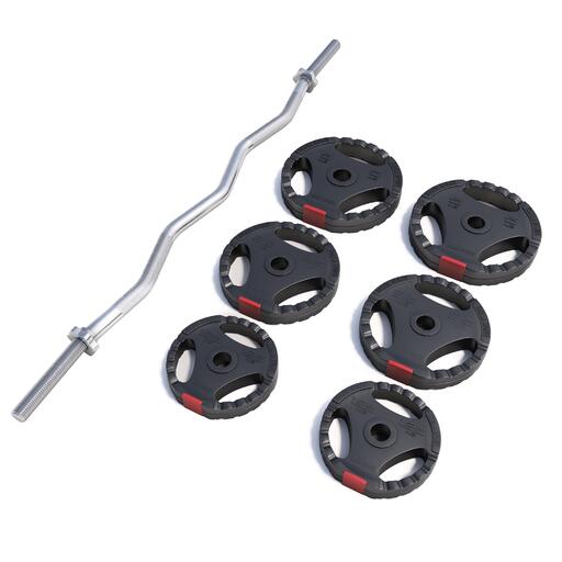Juego Curl Ez De Plástico De 25 Kg Gorilla Sports