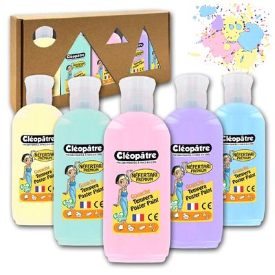 Cléopâtre NEFERTARI - Lot de 5 flacons de gouache - pastel - 5 x100ml