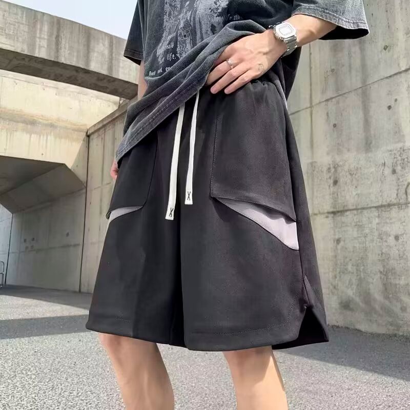 Ateso - Sweatshorts met trekkoord in de taille en tweekleurig paneel