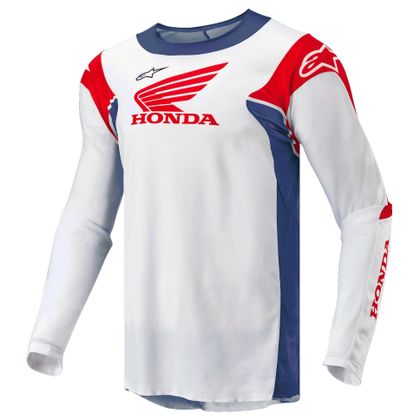 Maillot cross Alpinestars HONDA RACER ICONIC 2024 - Blanc / Bleu
