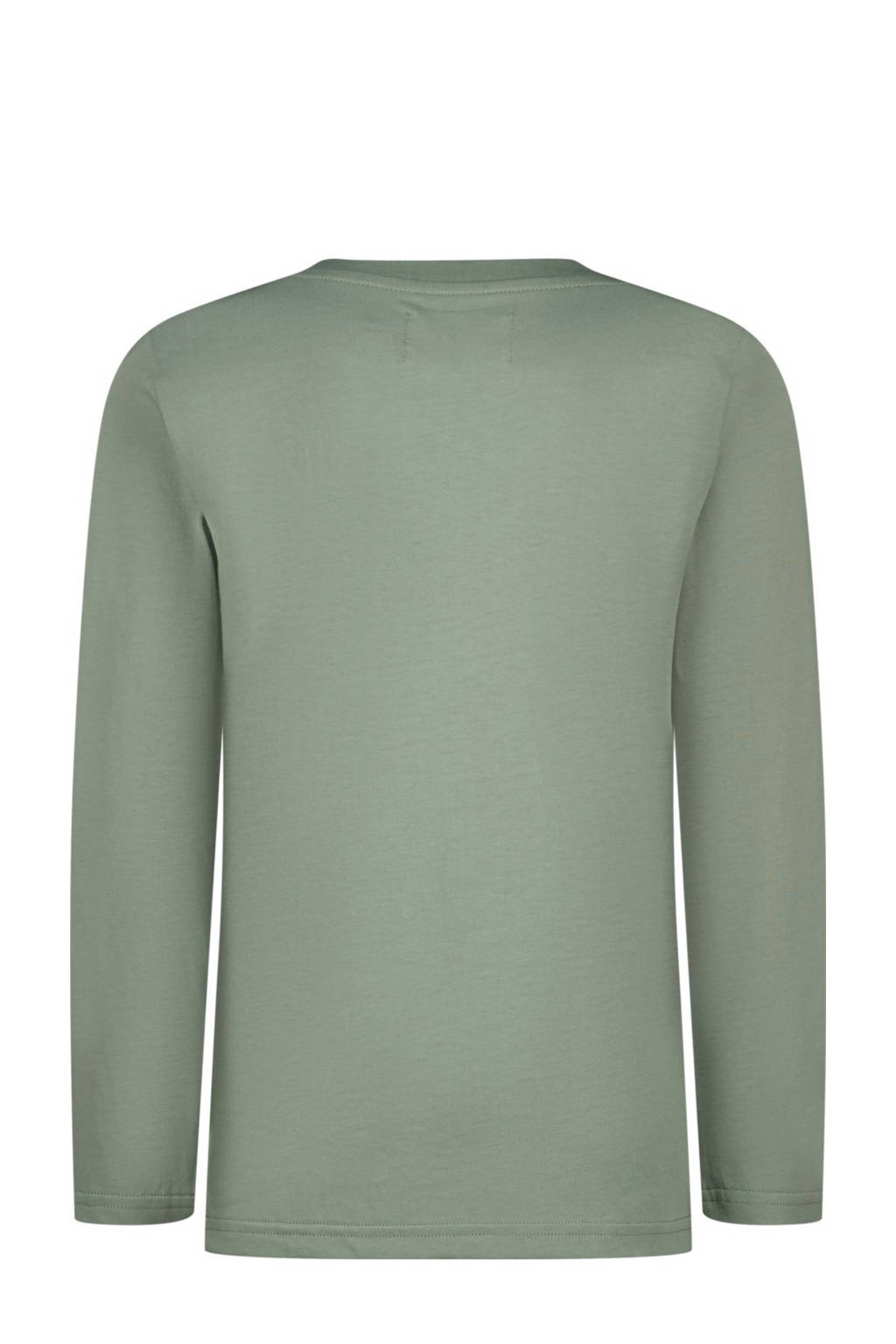 Raizzed longsleeve Albury met printopdruk zachtgroen/oranje