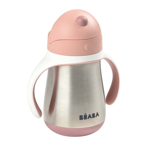 Tasse paille inox Rose - BEABA