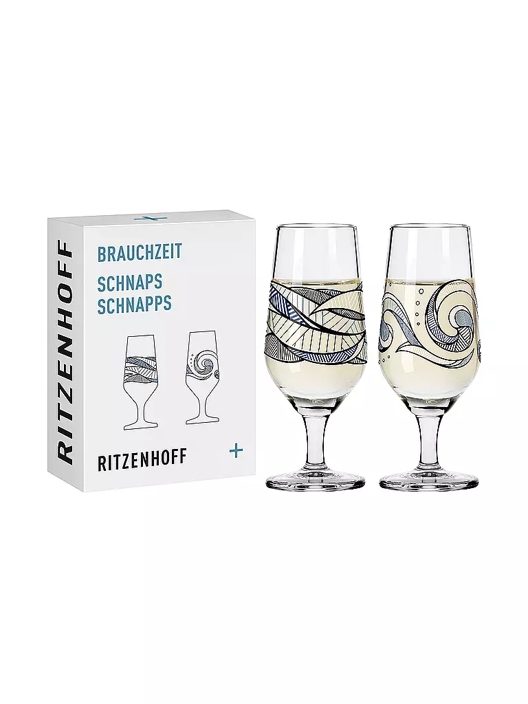 RITZENHOFF Schnapsglas 2-er Set BRAUCHZEIT #5 und #6 Andreas Preis 2023 bunt