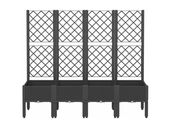 Jardinière bac lit surélevé noire 160 x 40 x 142 cm 02_0038269