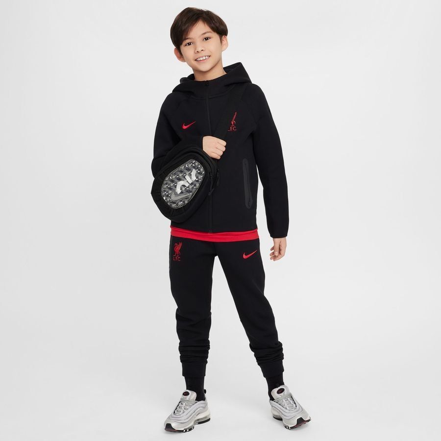 Liverpool Bas de Survêtement NSW Tech Fleece - Noir/Rouge Enfant