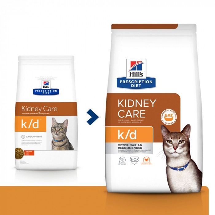 HILL'S Prescription Diet k/d Kidney Care au Poulet - Croquettes pour chat