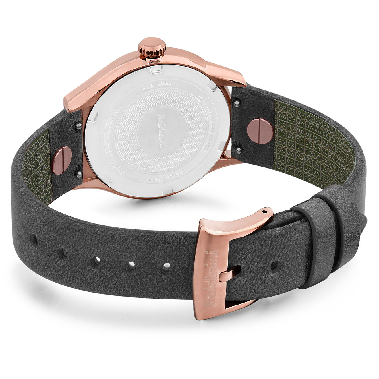 Baldinini Montre Femme en Cuir & cristaux Swarovski Adria gris foncé
