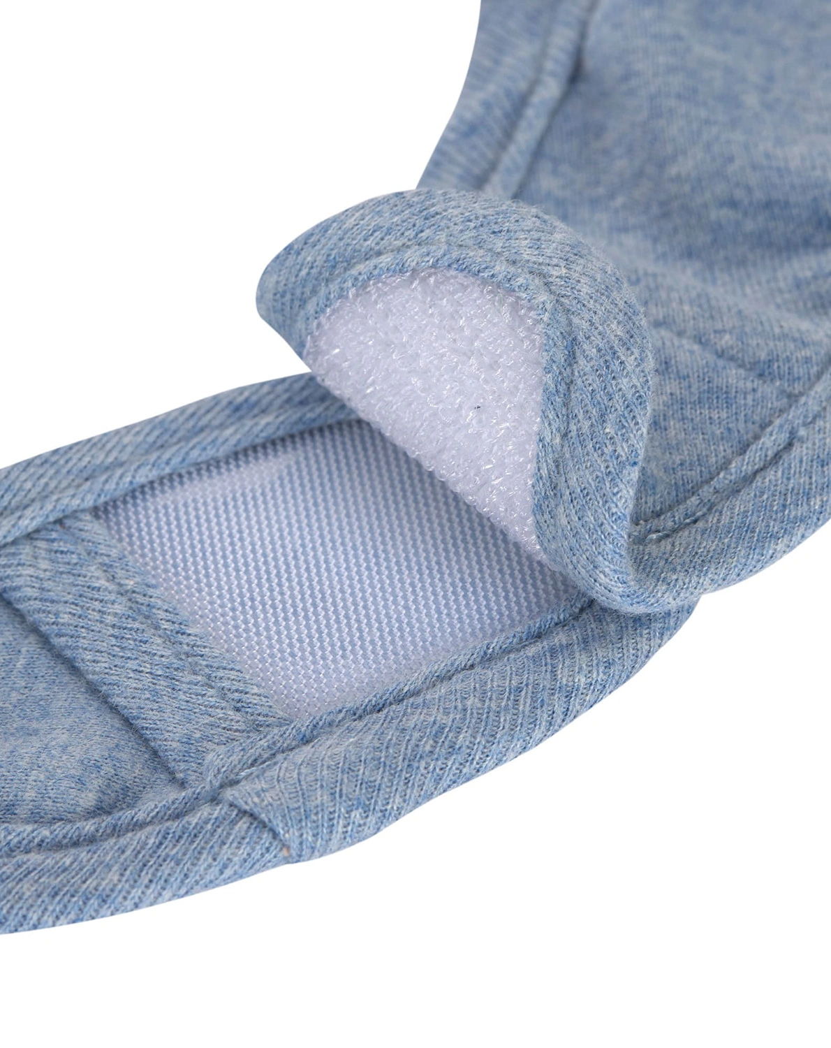 Klett-Lätzchen COTTON UNI 3er Set in beige/blau/grau