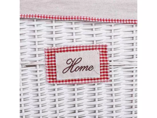 Panier à linge en osier gris 43x33x55h cm