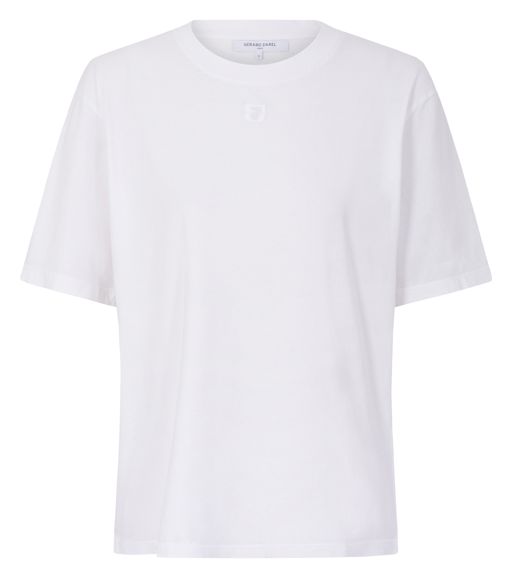AZEMIA - Tee-shirt col rond droit en coton | Blanc