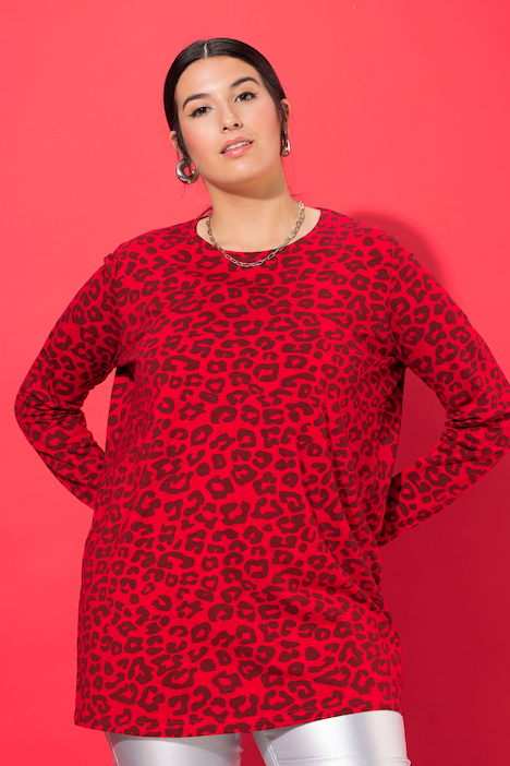 Longsleeve, Leo-Print