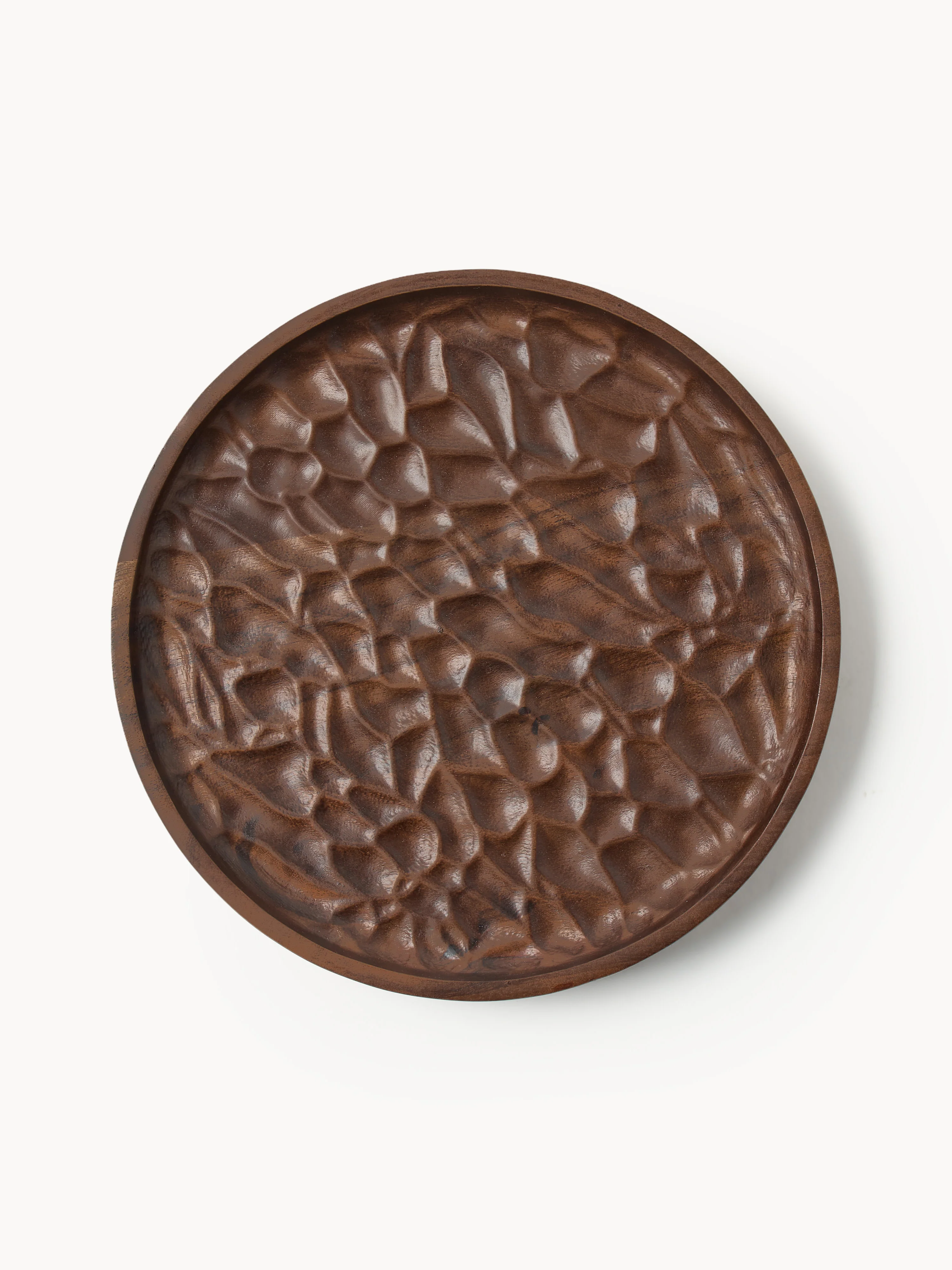 Decoratief dienblad Camila van acaciahout, Ø 25 cm