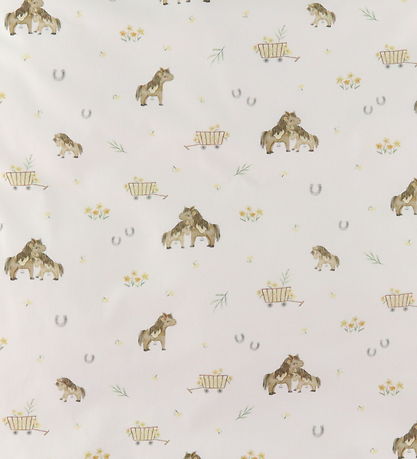 Nørgaard Madsens Bettwäsche - Baby - Weiß m. Ponys