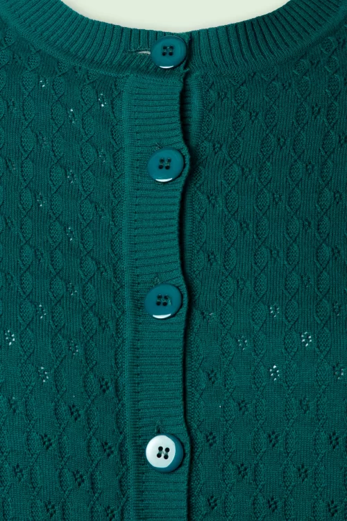 Banned Retro Katie cardigan in smaragdgroen
