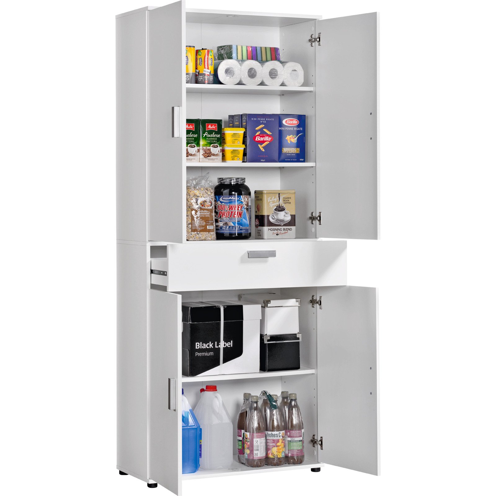 Mehrzweckschrank Kreta 5 Dekor weiss 75 x 184 x 35 cm