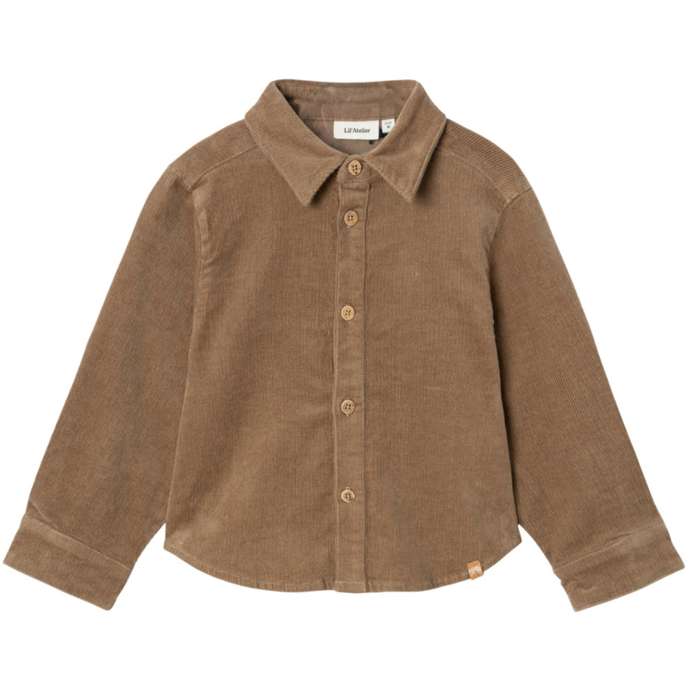 Køb Lil'Atelier Sepia Tint Obert Corduroy Skjorte | Luksusbaby