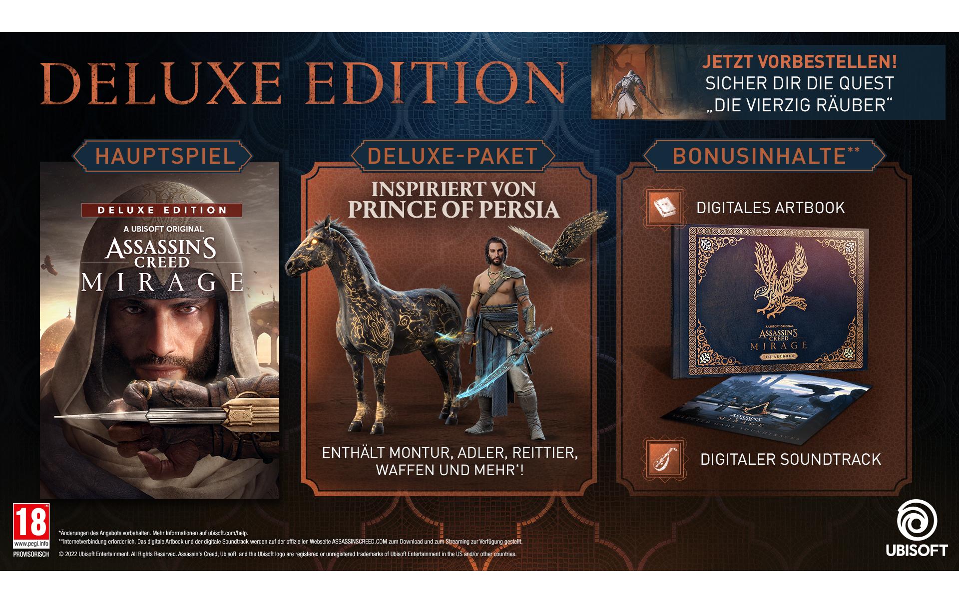 Assassin's Creed Mirage – Deluxe EditionOpen-World Action-Adventure Spiel für die PlayStation 4