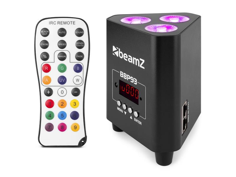 BeamZ Bodenstrahler BBP93 Uplight Par Akkubetriebener LED-Bodenstrahler 3x 10W