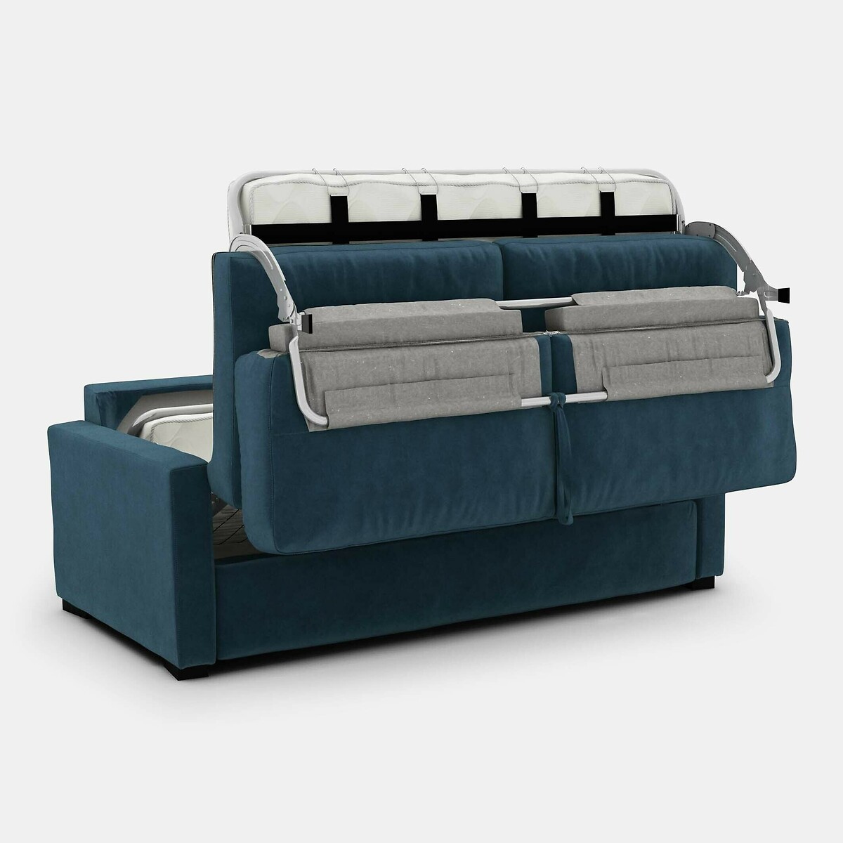 LA REDOUTE INTERIEURS<br>Sofá-cama em veludo, espuma HR premium, Timor
