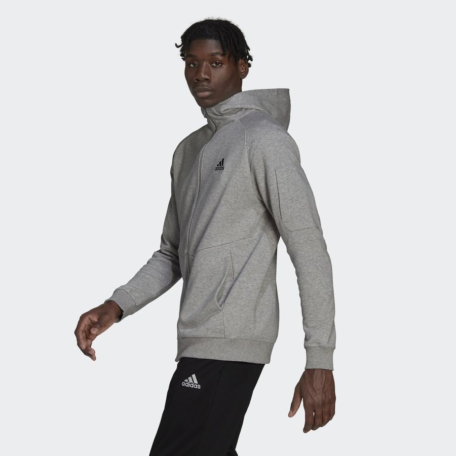 adidas Sweat à Capuche Essentials for Gameday Full Zip - Gris