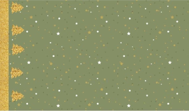 Paper + Design tafelkleed Green Xmas groen 138 x 220 cm
