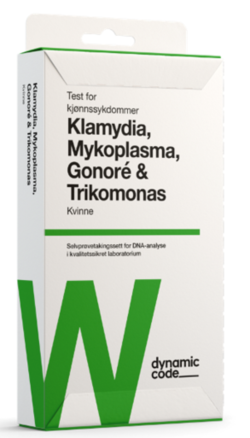 Dynamic Code Klamydia, Mykoplasma, Gonoré og Trikomonas kvinne selvtest 1 stk