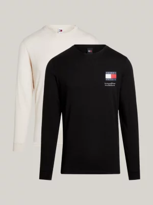 Pacote com 2 camisetas de manga comprida de corte justo