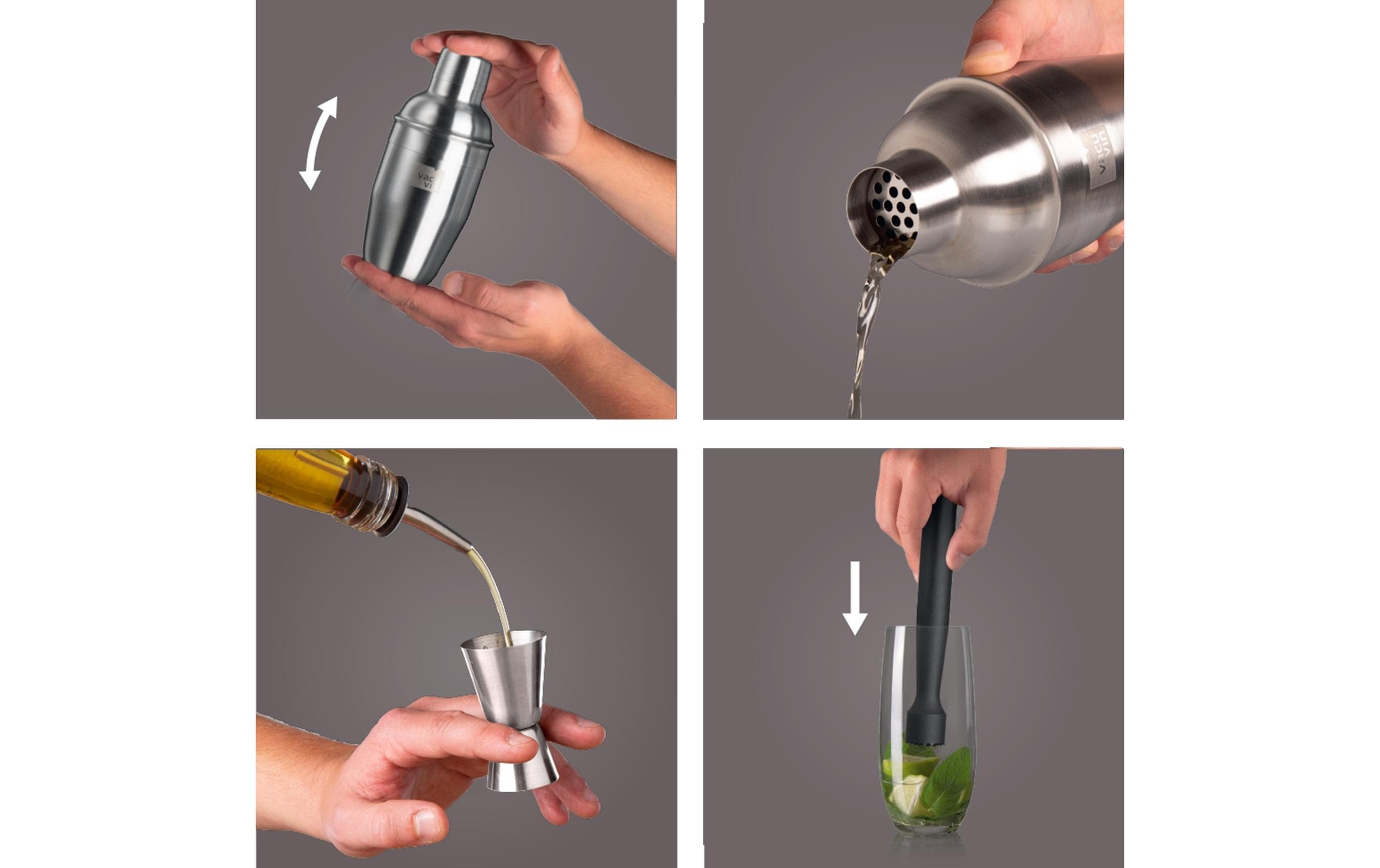 VACUVIN Cocktail Shaker »0.35 l, Silber«