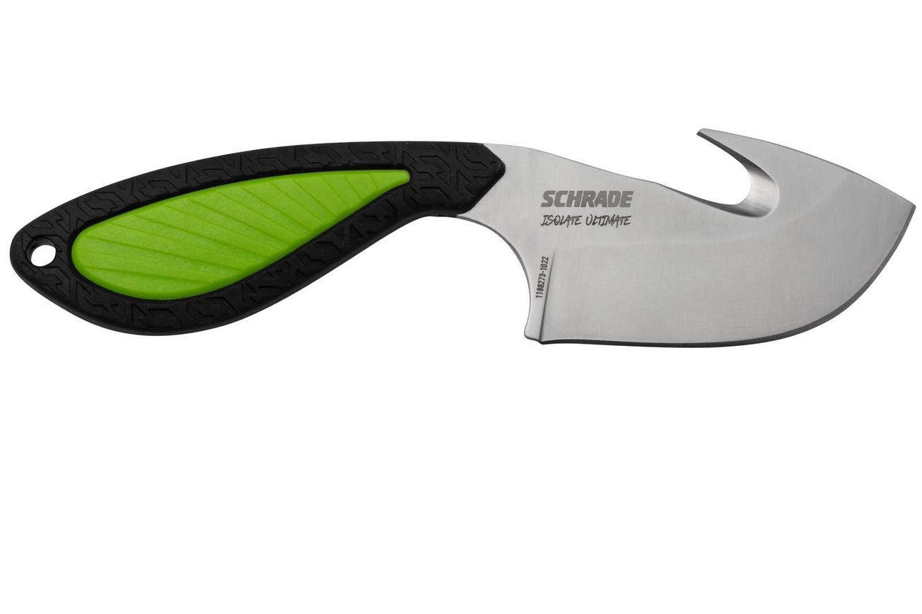 Schrade Isolate Ultimate 1159330, Aus-10, Satin, jachtmes kydex schede